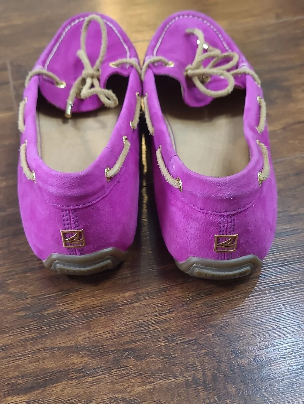 Sperry Women's Suede Boat Shoes in Fuchsia Leather Upper Size 7 - Picture 3 of 10